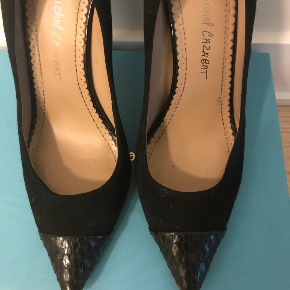 Jean-Michel Cazabat Eros Black Suede Pumps